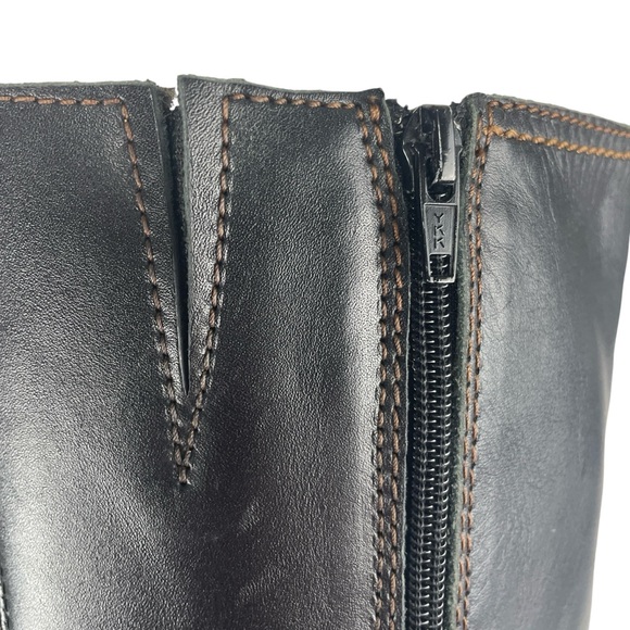 Fly London Tall Leather Wedge Heel Zip Up Boots Size 39 - Picture 7 of 13